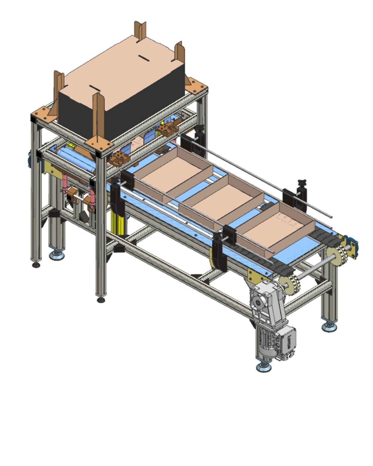 Máy dựng khay carton tự động khóa