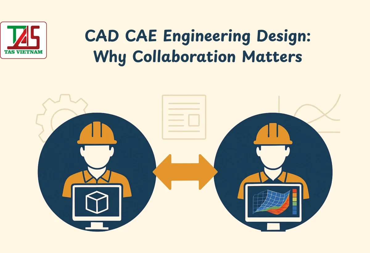 Why does engineering design require collaboration between CAD and CAE teams?
