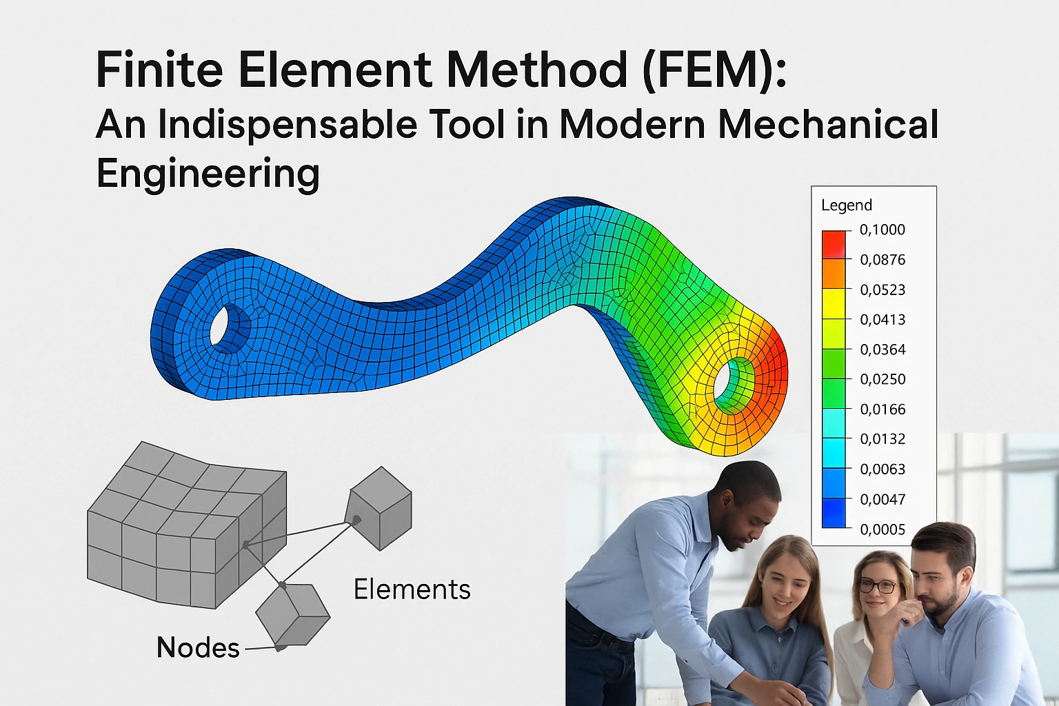 Phân tích FEM (Finite Element Method): Công cụ không thể thiếu trong kỹ thuật cơ khí hiện đại