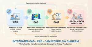 so do workflow tich hop CAD CAE CAM trong quy trinh phat trien san pham