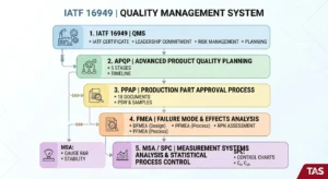 Automotive quality standards including IATF 16949 PPAP FMEA MSA SPC