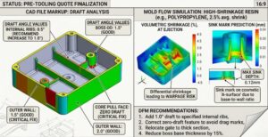 Kỹ sư đánh giá Design for Manufacturability để phát hiện các lỗi thiết kế ảnh hưởng đến gia công CNC