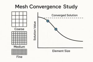 Biểu đồ hội tụ mesh trong mô phỏng CAE