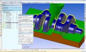 Toolpath CNC được mô phỏng trên phần mềm CAM để phát hiện lỗi gia công và tối ưu thời gian cắt