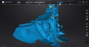 Dữ liệu scan 3D nội thất xe chuyển thành mô hình đám mây điểm
