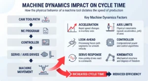 Machine dynamics và kinematics ảnh hưởng đến cycle time CNC
